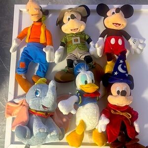 6 Original Disney Parks Plush Toy Set - Multicolor